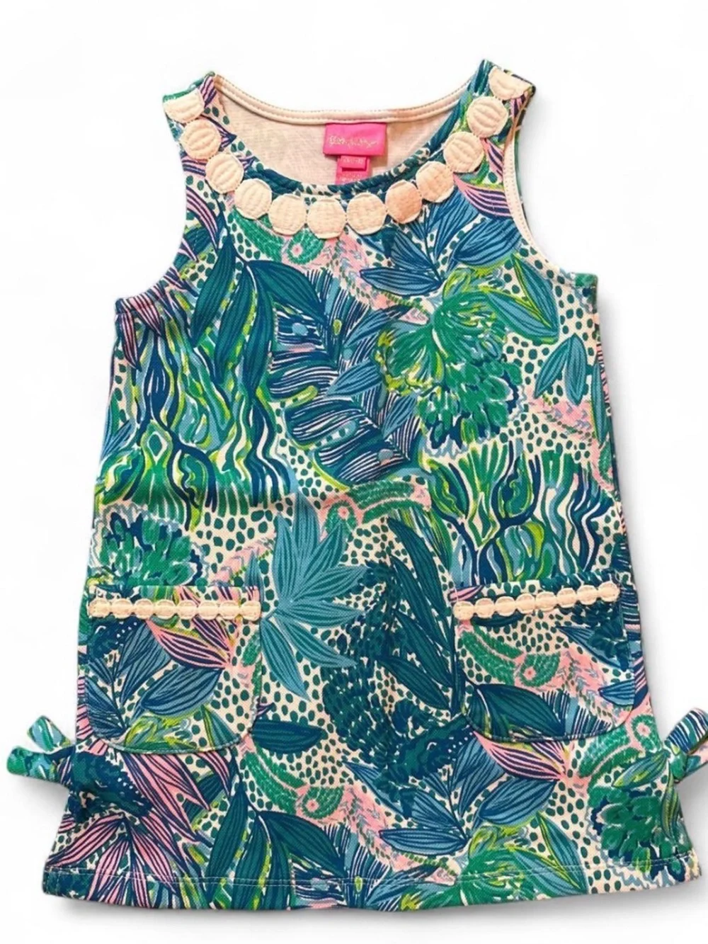 Lilly Pulitzer Sleeveless Tropical Tank Dress in Blue, Green & Pink